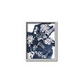 Picture of White fower on blue bkg _GroupedProduct_Rectangle_Portrait_Canvas_Framed_