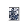 Picture of White fower on blue bkg _GroupedProduct_Rectangle_Portrait_Canvas_Framed_