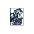 Picture of White fower on blue bkg _GroupedProduct_Rectangle_Portrait_Canvas_Framed_