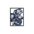 Picture of White fower on blue bkg _GroupedProduct_Rectangle_Portrait_Canvas_Framed_