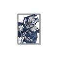Picture of White fower on blue bkg _GroupedProduct_Rectangle_Portrait_Canvas_Framed_