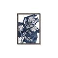 Picture of White fower on blue bkg _GroupedProduct_Rectangle_Portrait_Canvas_Framed_