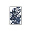 Picture of White fower on blue bkg _GroupedProduct_Rectangle_Portrait_Canvas_Framed_