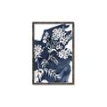 Picture of White fower on blue bkg _GroupedProduct_Rectangle_Portrait_Canvas_Framed_
