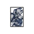 Picture of White fower on blue bkg _GroupedProduct_Rectangle_Portrait_Canvas_Framed_