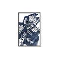 Picture of White fower on blue bkg _GroupedProduct_Rectangle_Portrait_Canvas_Framed_