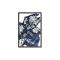 Picture of White fower on blue bkg _GroupedProduct_Rectangle_Portrait_Canvas_Framed_