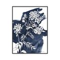 Picture of White fower on blue bkg _GroupedProduct_Rectangle_Portrait_Canvas_Framed_