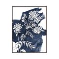 Picture of White fower on blue bkg _GroupedProduct_Rectangle_Portrait_Canvas_Framed_