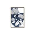Picture of Hydrangea flower on blue bkg _GroupedProduct_Rectangle_Portrait_Canvas_Framed_