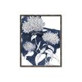Picture of Hydrangea flower on blue bkg _GroupedProduct_Rectangle_Portrait_Canvas_Framed_