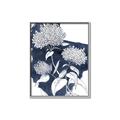 Picture of Hydrangea flower on blue bkg _GroupedProduct_Rectangle_Portrait_Canvas_Framed_