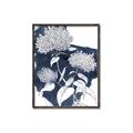 Picture of Hydrangea flower on blue bkg _GroupedProduct_Rectangle_Portrait_Canvas_Framed_