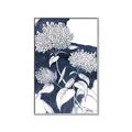 Picture of Hydrangea flower on blue bkg _GroupedProduct_Rectangle_Portrait_Canvas_Framed_