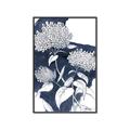 Picture of Hydrangea flower on blue bkg _GroupedProduct_Rectangle_Portrait_Canvas_Framed_