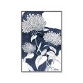 Picture of Hydrangea flower on blue bkg _GroupedProduct_Rectangle_Portrait_Canvas_Framed_