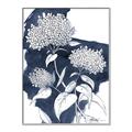 Picture of Hydrangea flower on blue bkg _GroupedProduct_Rectangle_Portrait_Canvas_Framed_