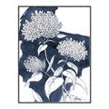 Picture of Hydrangea flower on blue bkg _GroupedProduct_Rectangle_Portrait_Canvas_Framed_