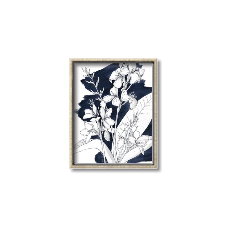 Picture of Blue & White Flower I  _GroupedProduct_Rectangle_Portrait_Canvas_Framed_