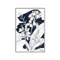 Picture of Blue & White Flower I  _GroupedProduct_Rectangle_Portrait_Canvas_Framed_