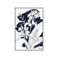 Picture of Blue & White Flower I  _GroupedProduct_Rectangle_Portrait_Canvas_Framed_