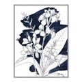Picture of Blue & White Flower I  _GroupedProduct_Rectangle_Portrait_Canvas_Framed_
