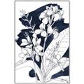 Picture of Blue & White Flower I  _GroupedProduct_Rectangle_Portrait_Canvas_Framed_