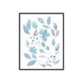 Picture of Blue Leaves IV _GroupedProduct_Rectangle_Portrait_Canvas_Framed_