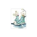 Picture of Teal Shoe Garden  _GroupedProduct_Rectangle_Portrait_Unframed_Print_Only_