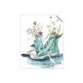 Picture of Teal Shoe Garden  _GroupedProduct_Rectangle_Portrait_Unframed_Print_Only_