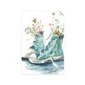 Picture of Teal Shoe Garden  _GroupedProduct_Rectangle_Portrait_Unframed_Print_Only_