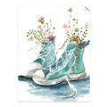 Picture of Teal Shoe Garden  _GroupedProduct_Rectangle_Portrait_Unframed_Print_Only_