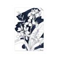 Picture of Blue & White Flower I  _GroupedProduct_Rectangle_Portrait_Unframed_Print_Only_