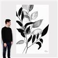 Picture of Black Botanical _GroupedProduct_Rectangle_Portrait_Canvas_