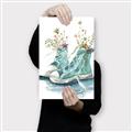 Picture of Teal Shoe Garden  _GroupedProduct_Rectangle_Portrait_Canvas_