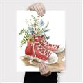 Picture of Red Shoe Garden  _GroupedProduct_Rectangle_Portrait_Canvas_