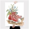 Picture of Red Shoe Garden  _GroupedProduct_Rectangle_Portrait_Canvas_