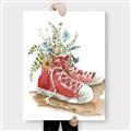 Picture of Red Shoe Garden  _GroupedProduct_Rectangle_Portrait_Canvas_