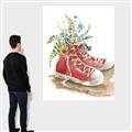 Picture of Red Shoe Garden  _GroupedProduct_Rectangle_Portrait_Canvas_