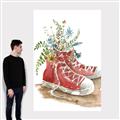 Picture of Red Shoe Garden  _GroupedProduct_Rectangle_Portrait_Canvas_
