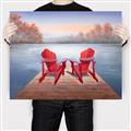 Picture of Red Muskoka Chairs _GroupedProduct_Rectangle_Landscape_Canvas_