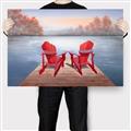 Picture of Red Muskoka Chairs _GroupedProduct_Rectangle_Landscape_Canvas_
