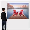Picture of Red Muskoka Chairs _GroupedProduct_Rectangle_Landscape_Canvas_