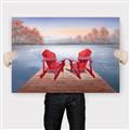 Picture of Red Muskoka Chairs _GroupedProduct_Rectangle_Landscape_Canvas_