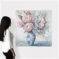 Picture of Peonies in vase _GroupedProduct_Square_Canvas_