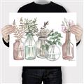 Picture of Bottled Plants I _GroupedProduct_Rectangle_Landscape_Canvas_