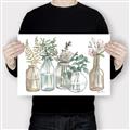 Picture of Bottled Plants Neutral I  _GroupedProduct_Rectangle_Landscape_Canvas_