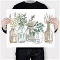 Picture of Bottled Plants Neutral I  _GroupedProduct_Rectangle_Landscape_Canvas_