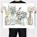 Picture of Bottled Plants Neutral I  _GroupedProduct_Rectangle_Landscape_Canvas_