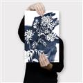 Picture of White fower on blue bkg _GroupedProduct_Rectangle_Portrait_Canvas_